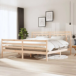 vidaXL Cadre de lit sans matelas bois massif 200x200 cm