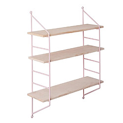 Étagère en bois suspendue murale 3 couches flottant étagère murale home decor rose pas cher