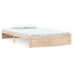 vidaXL Cadre de lit sans matelas bois massif 120x200 cm