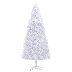 vidaXL Arbre de Noël artificiel pré-éclairé et boules 500 cm blanc