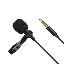 Avis Wewoo Microphone à condensateur omnidirectionnel à pince MC-LM10 pour iPhoneiPadGalaxytéléphones intelligentstablettes et autres périphériques audio avec port d'écouteur de 3,5 mm Noir