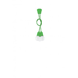 Luminaire Center Suspension DIEGO PVC vert 3 ampoules