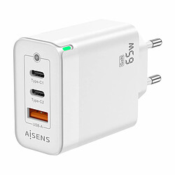 Chargeur mural Aisens ASCH-65W3P007-W Blanc 65 W