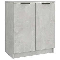 vidaXL Armoire à chaussures Gris béton 59x35x70 cm Bois d'ingénierie