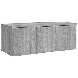 vidaXL Meuble TV Sonoma gris 80x34x30 cm Bois d'ingénierie