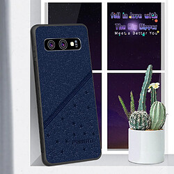 Coque en TPU + PU hybride couleur bleu pour votre Samsung Galaxy S10