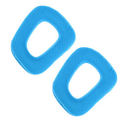 Housse de coussin d'oreille de remplacement pour écouteurs logitech g35 g930 g430 bleu