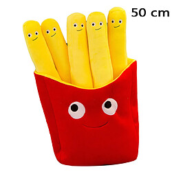 Universal 50cm mignon dessin animé peluche oreiller drôle nourriture peluche collation pizza frites thé au lait hamburger coussin coussin jouet enfant cadeau d'anniversaire | oreiller de luxe (rouge)