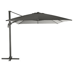 Hesperide Parasol déporté carré Eléa - Inclinable - L. 300 x l. 300 cm - Gris ardoise et graphite