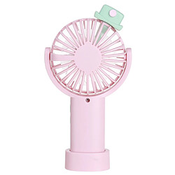 (Rose) Mini Ventilateur de Pulvérisation Portatif Réglage à 3 vitesses Chargement USB Ventilateur de Maison Extérieur Portable Léger