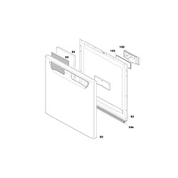 Candy PORTE TOLE EXTERIEURE BLANCHE REP93