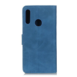 Avis Wewoo Housse Coque Pour Galaxy A40 Texture rétro PU + TPU en cuir à rabat horizontal avec support et fentes cartes et portefeuille bleu