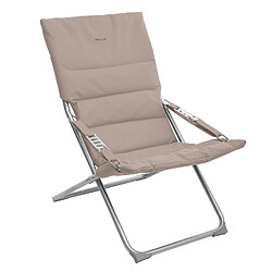 Hesperide Fauteuil relax de jardin pliable Milos - 3 Positions - Taupe