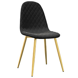 Avis Maison Chic Lot de 4 Chaises à manger | Chaise de salle à manger cuisine Noir Velours -GKD99392