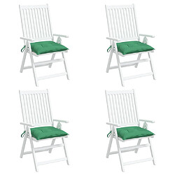 Avis vidaXL Coussins de chaise lot de 4 40x40x7 cm tissu oxford vert