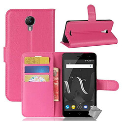 Htdmobiles Housse etui portefeuille pour Wiko Jerry 2 + film ecran - ROSE