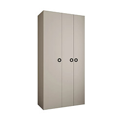 Abiks Meble Armoire à portes battantes Como 1 245,5/120/40 3 portes (cachemire/noir)