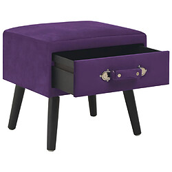 vidaXL Table de chevet Violet foncé 40x35x40 cm Velours