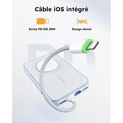 SANAG 10000Mah Batterie Externe Avec Câble Intégré Pour Iphone Apple Watch Samsung Huawei Etc.,20W Pd Charge Rapide Mini Power Bank 4 Entrées 3 Sorties(Câble Usb C To L/L To Usb C)