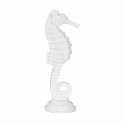 BigBuy Home Figurine Décorative Blanc Cheval des Mers 11 x 9 x 31 cm