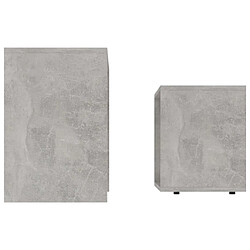 Maison Chic Ensemble de tables basses,Table Console pour salon Gris béton 48x30x45 cm Aggloméré -MN30281 pas cher