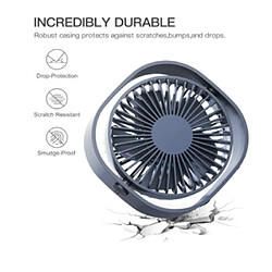 Avis Ventilateur de table USB Mini Ventilateur de bureau de 4,84 pouces À utiliser avec un câble de 3,94 pieds Portable Personnel pour le Bureau à Domicile Silencieux et Puissant Vous Refroidit en été Chaud Sombre (Bleu)