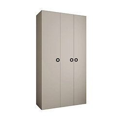 Abiks Meble Armoire à portes battantes Como 1 245,5/130/40 3 portes (cachemire/noir)