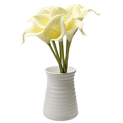 Avis 9xpu Fleur Artificielle Calla Mariage Lys Bouquet Décoration Florale Blanc Laiteux