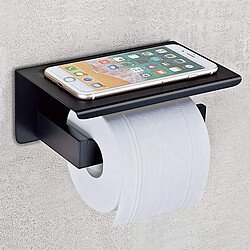 Universal Porte-papier toilette Porte-rouleaux de papier toilette Porte-mouchoirs SU304 Porte-téléphone portable Porte-toilettes multifonctions | Porte-papier (noir)