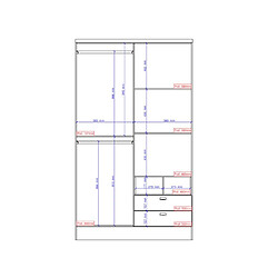 Acheter Vente-Unique Armoire ODILON - 4 portes & 2 tiroirs - L.120 cm - Blanc