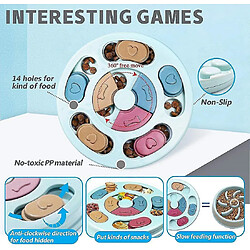 Jouets De Puzzle Pour Chien Chiot, Jeu De Puzzle Interactif Jouet Pour Chien, Distributeur De Friandises Pour Chiens Dressant Une Alimentation Amusante, Mangeoire Lente De Conception Colorée Abs Pour Aider Les Animaux De Compagnie D