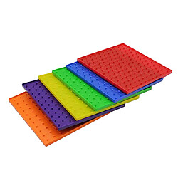 6pcs Double Face Peg Geoboard Toy Tie Graphic Learning Kids Jouet éducatif