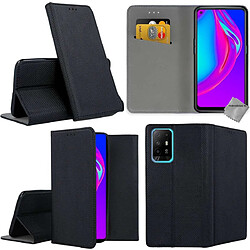 Htdmobiles Housse etui portefeuille avec coque intérieure en silicone pour Oppo A94 5G + film ecran - NOIR MAGNET