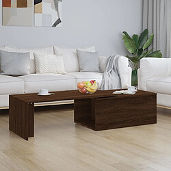 vidaXL Table basse Chêne marron 150x50x35 cm Bois d'ingénierie