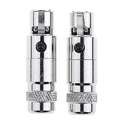 2x Professionnel Xlr 5 Broches Mâle Vers Rca Femelle Jack Audio Micro Corps Adaptateur Convertisseur Connecteur