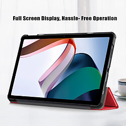 Etui en PU fonction d'éveil/veille automatique avec support pour votre Xiaomi Redmi Pad 10.6 pouces - rouge