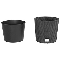 Avis Maison Chic Jardinière,Bac à fleurs - pot de fleur et intérieur amovible anthracite 15 /15,3 L rotin PP -GKD58611