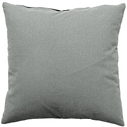 Toilinux Coussin uni effet Bachette déhoussable - 60 x 60 cm - Gris