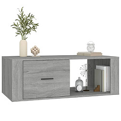 Acheter Maison Chic Tabls basse,Table Console pour salon Sonoma gris 100x50,5x35 cm Bois d'ingénierie -MN74180