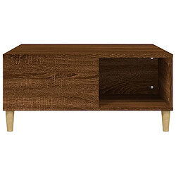 Maison Chic Table basse,Table Console Table d'appoint, Table pour salon chêne marron 80x80x36,5 cm bois d'ingénierie -MN57255 pas cher