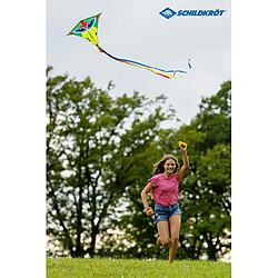 Schildkröt Classic Kite 70, Design : Crazy Bird, Forme Classique avec Tiges, 250 cm de Long, Queue de Cerf-Volant en 3 Parties, Ligne en Polyester 5kp avec Poignée, 970410