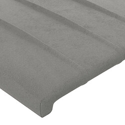 Acheter vidaXL Tête de lit avec oreilles Gris clair 103x16x118/128 cm Velours