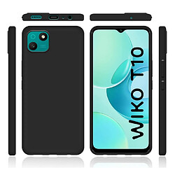 Htdmobiles Coque pour Wiko T10 - housse etui silicone gel fine + film ecran - NOIR