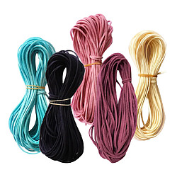 Avis 5pcs Flat Faux Suede Coréenne Velvets Leather Cord String Jewelry Findings 4 #