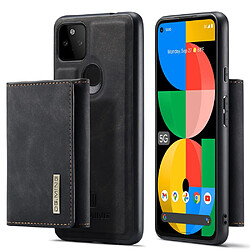 Etui en PU DG.MING absorption magnétique avec béquille, noir pour votre Google Pixel 5a 5G