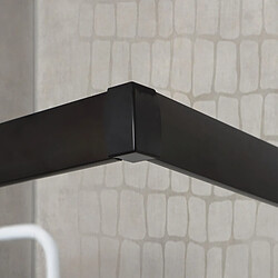 Acheter Kiamami Valentina ANGLE CARRÉ DESIGN 70X70 CADRE NOIR OPAQUE VERRE TREMPÉ MAT 6 MM | CITY