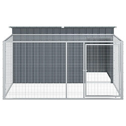 Acheter vidaXL Niche pour chien avec cour anthracite 197x194x110 cm