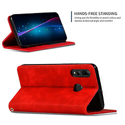 Acheter Wewoo Housse Coque Étui en cuir à rabat horizontal magnétique rétro Skin Feel Business pour Huawei P Smart 2019 & P Plus 2019 & Mate 30 Lite Rouge