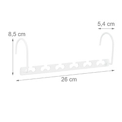 Helloshop26 Lot de 6 cintres gain de place blanc 13_0000732