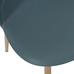 The Home Deco Factory Chaise avec assise en plastique Bergen (Lot de 2) bleu canard. pas cher